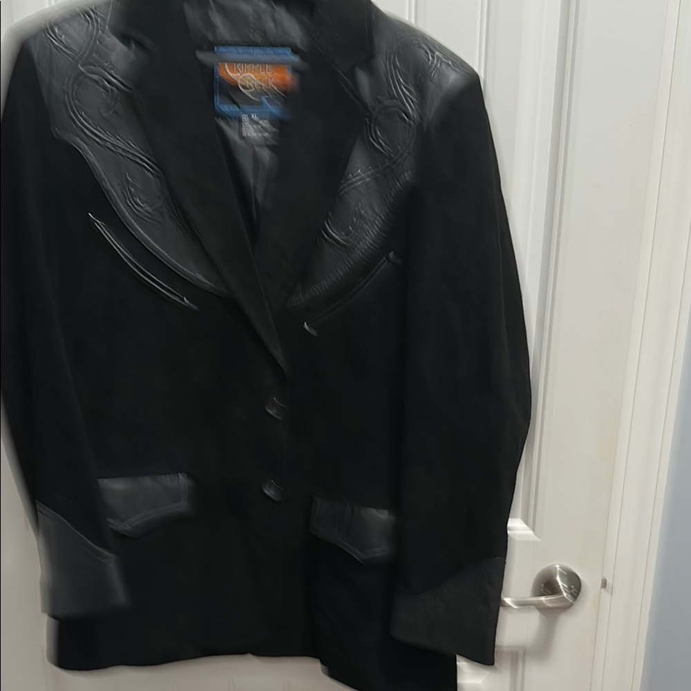 Black Blazer Jacket Formal Wear Structured Shoulders